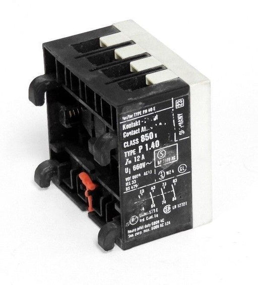 NEW SQUARE D 8501-P1.40 CONTACTOR ATTACHMENT 10AMP, 4NO, 8501P1.40