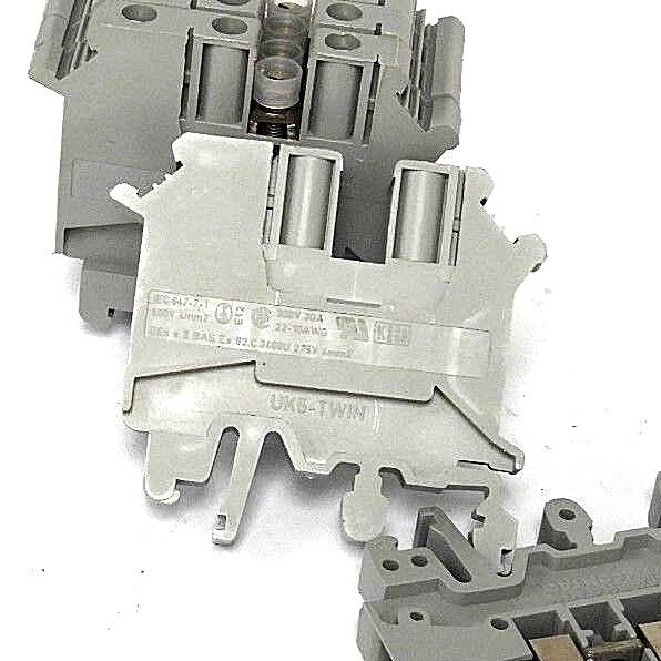 LOT OF 6 NEW PHOENIX CONTACT UK5-TWIN TERMINAL BLOCKS UK5TWIN