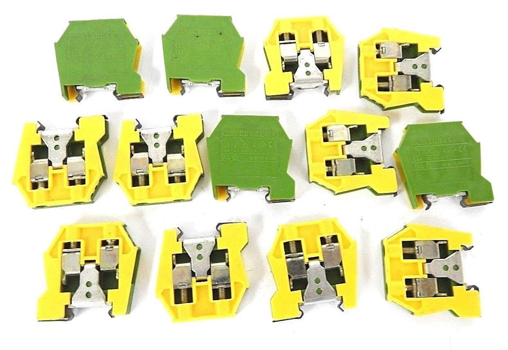 LOT OF 13 EURO E4 DIN RAIL BLOCKS E4/15