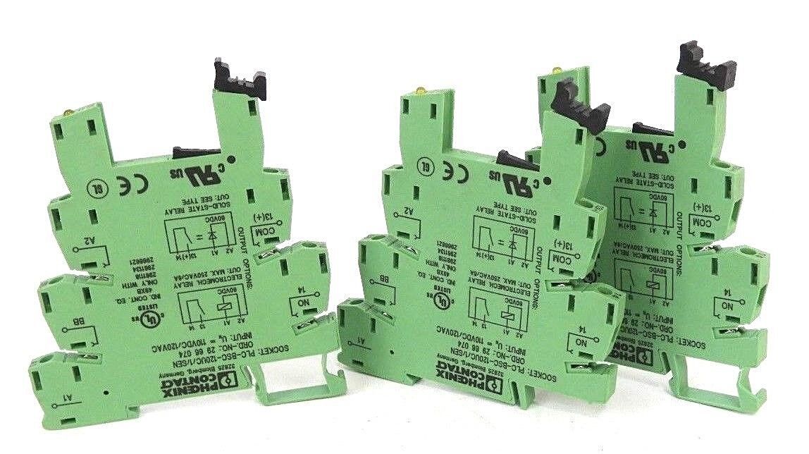 LOT OF 3 PHOENIX CONTACT PLC-BSC-120UC/1/SEN ART. NR. 2966074