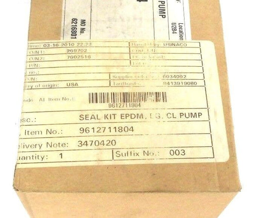 NIB ALFA LAVAL 9612711804 SEAL KIT EPDM, EG, CL PUMP