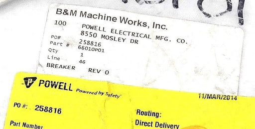 NEW POWELL 66010P01 MANUAL HANDLE REPLACEMENT