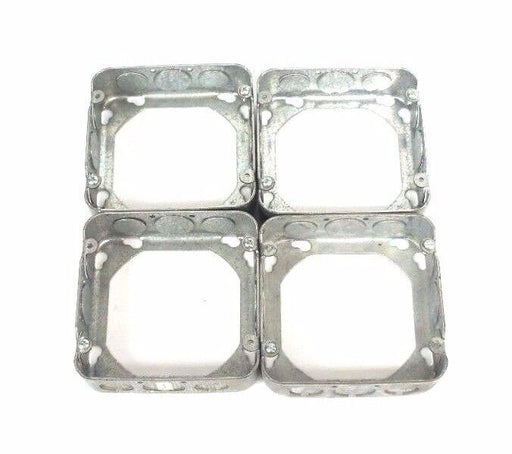 LOT OF 4 NEW STEEL CITY OUTLET ELECTRICAL BOXES 4-3/4" X 4-3/4", 1-1/2" DEEP