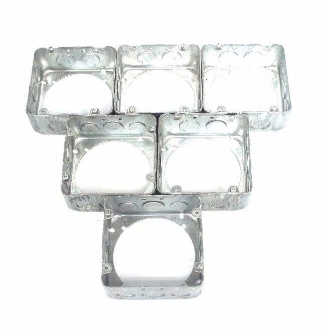 LOT OF 6 NEW STEEL CITY OUTLET ELECTRICAL BOXES 4-3/4" X 4-3/4", 2" DEEP