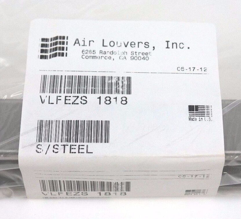 NEW AIR LOUVERS VLFEZS-1818 METAL VISION KIT, H157047, VLFEZ, 18" X 18"