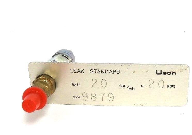 USON GAGE #9879 CALIBRATED LEAK MASTER RATE: 20SCC/MIN @ 20 PSIG