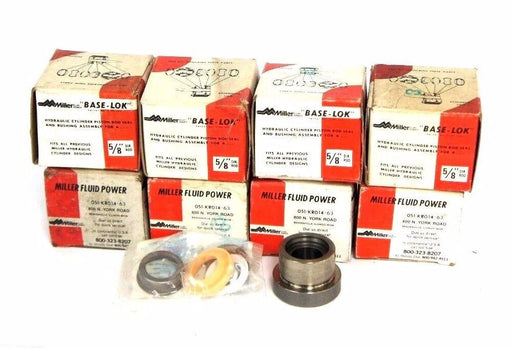 LOT OF 8 NEW MILLER 051-KR014-63 BASE-LOK PISTON ROD SEAL BUSHING 5/8IN
