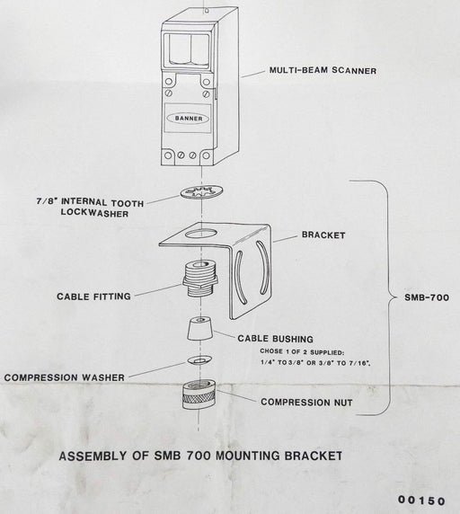 NEW BANNER SMB 700 MOUNTING BRACKET ASSEMBLY SMB700