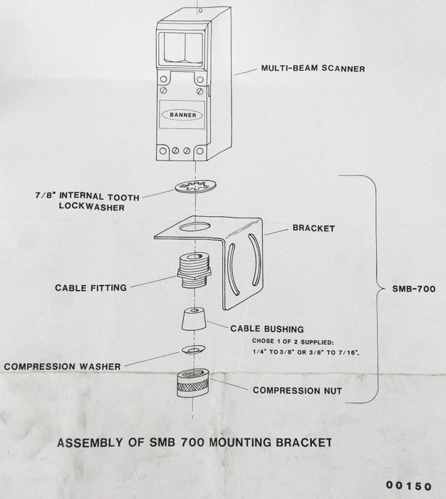 NEW BANNER SMB 700 MOUNTING BRACKET ASSEMBLY SMB700