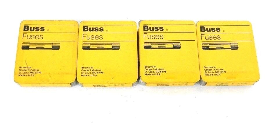 LOT OF 16 NEW BUSSMANN ABC 1-1/2 BUSS FUSES 1.5A