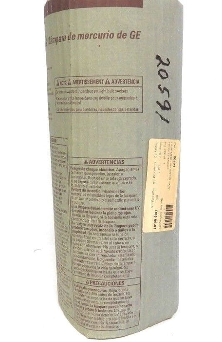 NEW GENERAL ELECTRIC HR250DX37 MERCURY LAMP BULB 250 WATT, 32127