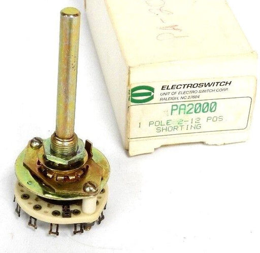 NIB ELECTROSWITCH PA2000 SINGLE POLE 2-12 POSITION ROTARY SWITCH