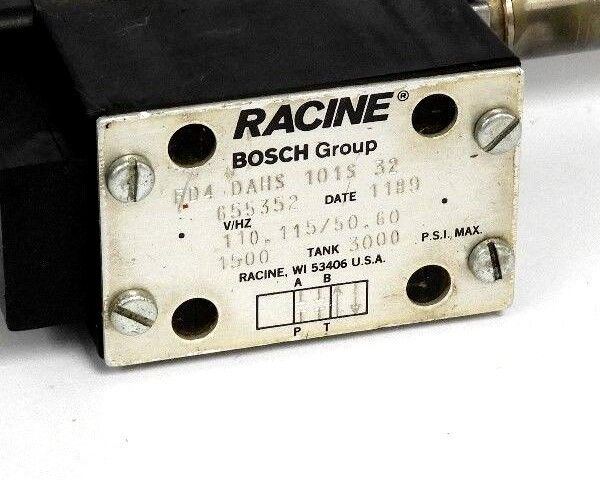 RACINE BOSCH FD4-DAHS-101S-32 VALVE 655352, 110/115V, 50/60HZ , 3000PSI