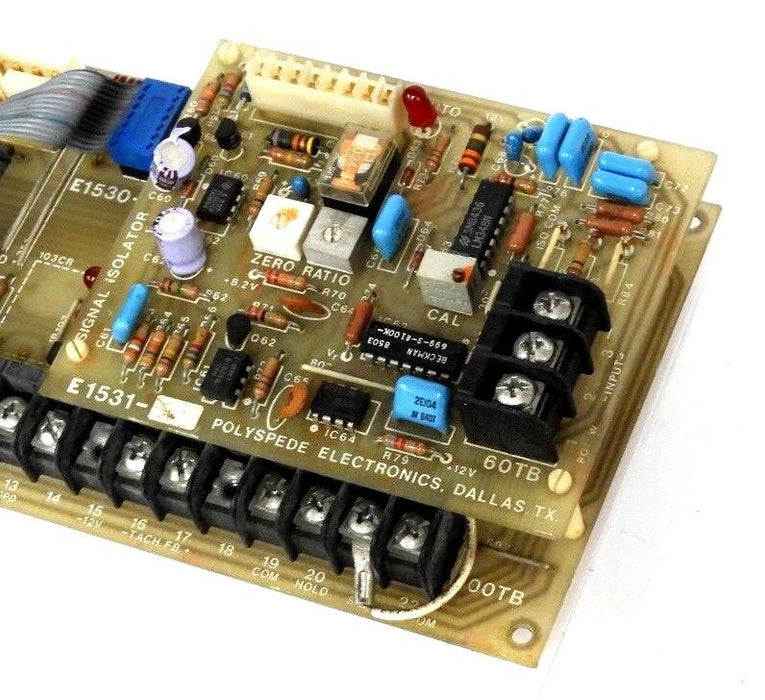 POLYSPEDE E1530-252 INTF BOARD W/ E1531-21 SIGNAL ISOLATOR & E1534-01 P.E.C