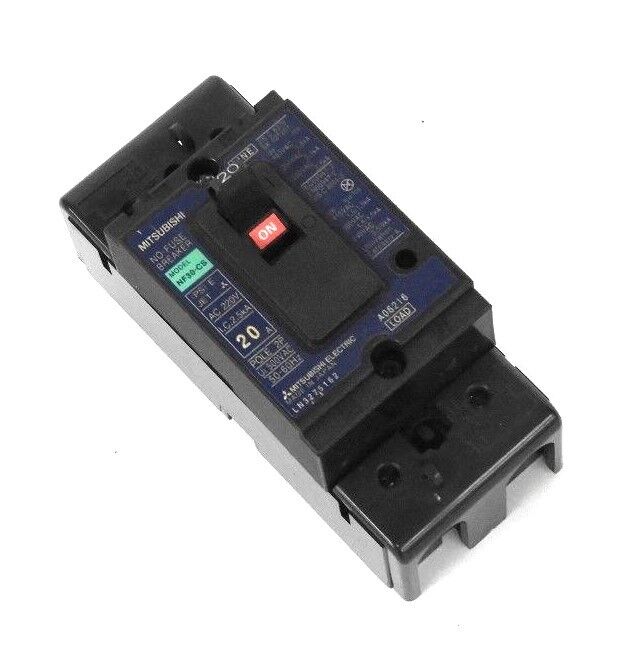 MITSUBISHI NF30-CS-2P-20A CIRCUIT BREAKER 2 POLE 500VAC 50-60HZ MODEL  NF30-CS