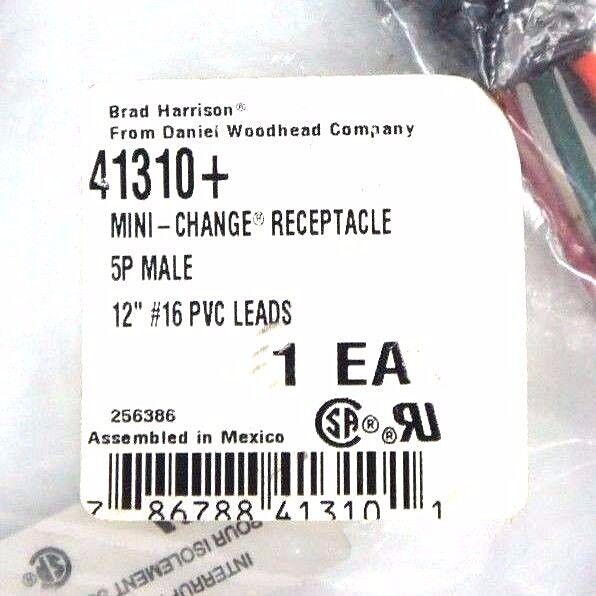 LOT OF 6 NEW BRAD HARRISON 41310+ MINI-CHANGE MOLDED CONNECTORS 12", #16 PVC