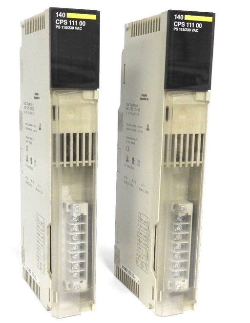 LOT OF 2 SCHNEIDER MODICON 140-CPS-111-00 AS PS 115/230V 3A MODULE PV:00 RL79