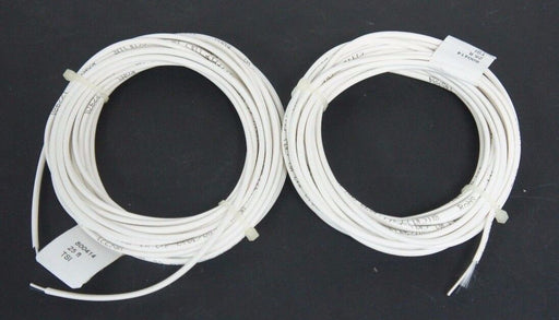 LOT OF 2 NEW GENERIC 800414 WHITE CABLES 22 AWG, 2 CONDUCTOR, 25'