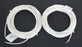 LOT OF 2 NEW GENERIC 800414 WHITE CABLES 22 AWG, 2 CONDUCTOR, 25'
