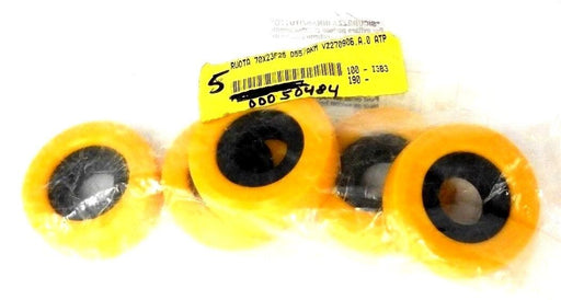 LOT OF 5 NEW RUOTA 70X23F25 RUBBER ROLLERS