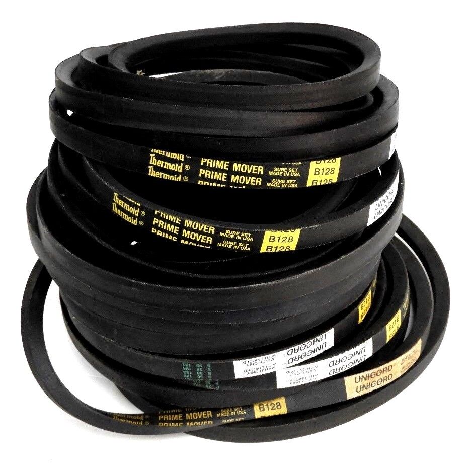 LOT OF 6 NEW THERMOID PRIME MOVER B128 UNICORD BELTS