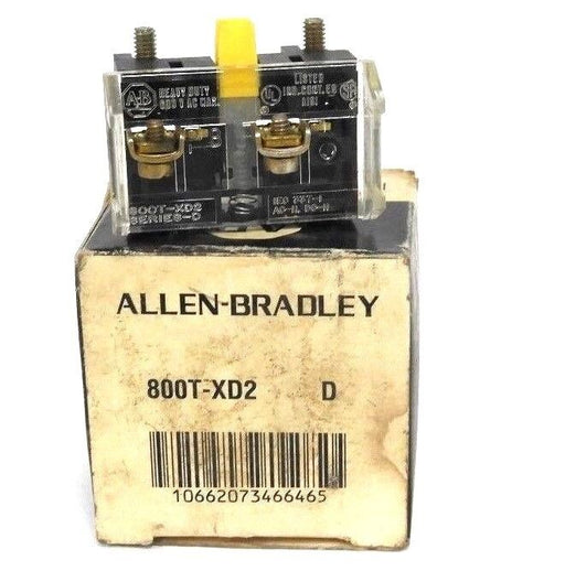 NEW ALLEN BRADLEY 800T-XD2 CONTACT BLOCKS SER. D 800TXD2