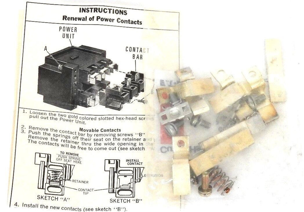 LOT OF 2 NIB CUTLER HAMMER 6-24-2 CONTACT KITS 3-POLE SIZE 2, 6242