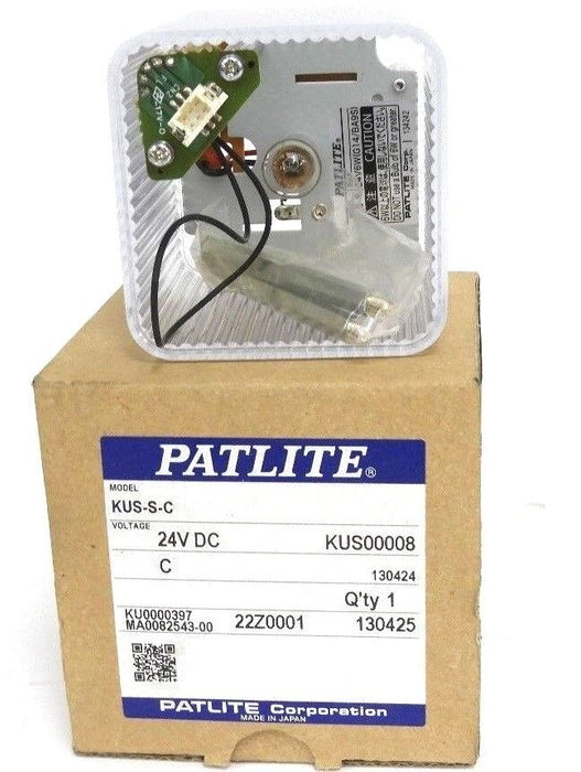 NIB PATLITE KUS-S-C CLEAR (WHITE) MODULE (BULB) KUSC 24VDC