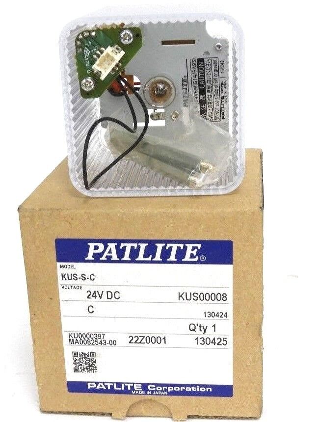 NIB PATLITE KUS-S-C CLEAR (WHITE) MODULE (BULB) KUSC 24VDC
