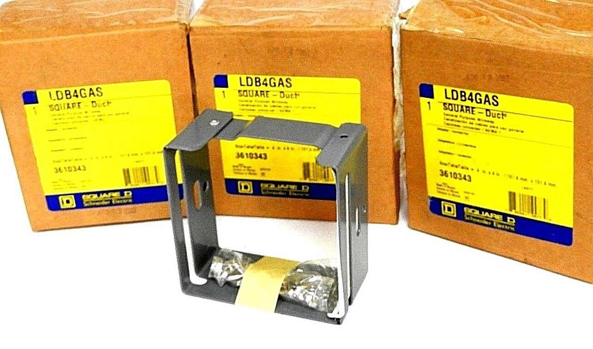 LOT OF 3 NIB SQUARE D LDB4GAS GENERAL PURPOSE WIREWAYS 4 IN X 4 IN