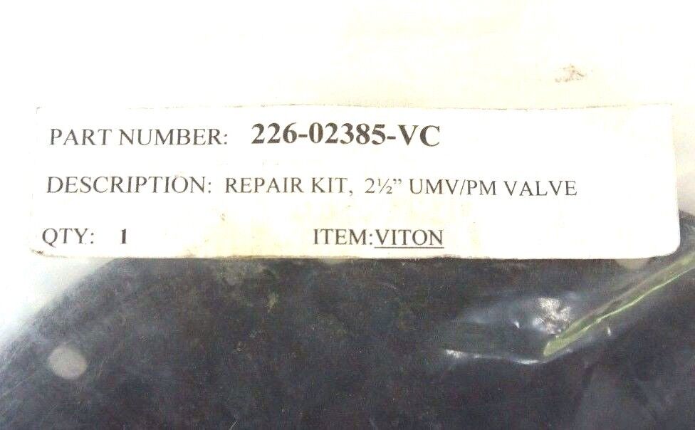 NEW VITON 226-02385-VC REPAIR KIT, 2-1/2'' UMV/PM VALVE