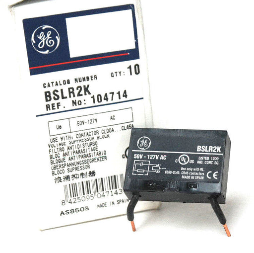 BOX OF 10 NEW GENERAL ELECTRIC BSLR2K VOLTAGE SURPRESSOR BLOCKS 50-127V