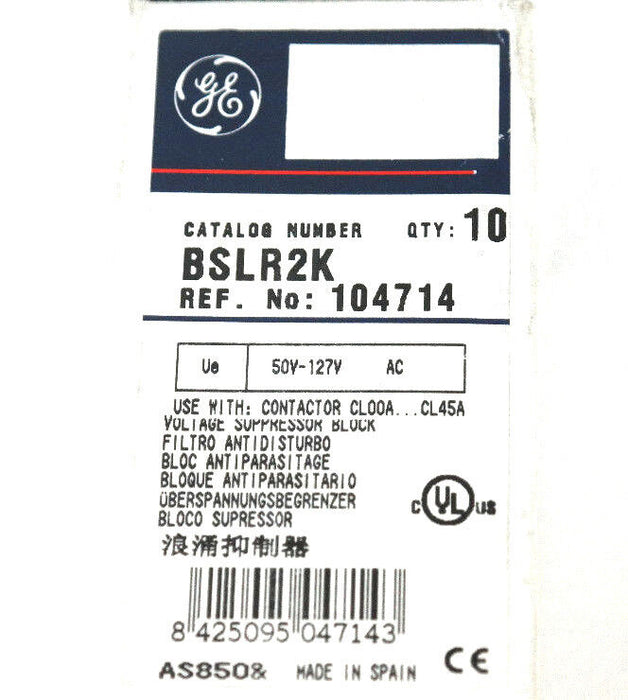 BOX OF 10 NEW GENERAL ELECTRIC BSLR2K VOLTAGE SURPRESSOR BLOCKS 50-127V