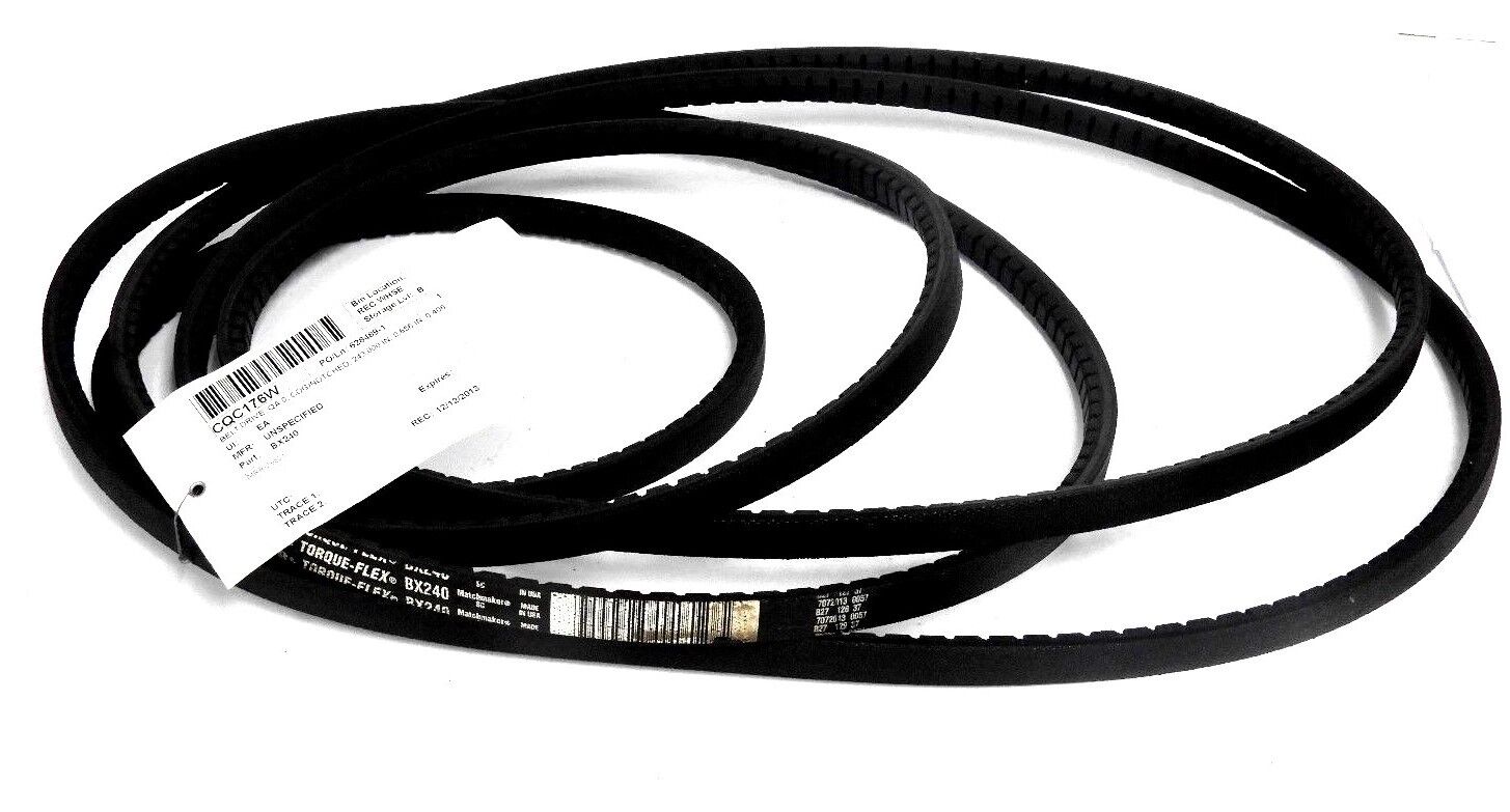 NEW GOODYEAR BX240 TORQUE-FLEX DRIVE BELT CQC176W, 243" X .656" X .406", COGGED