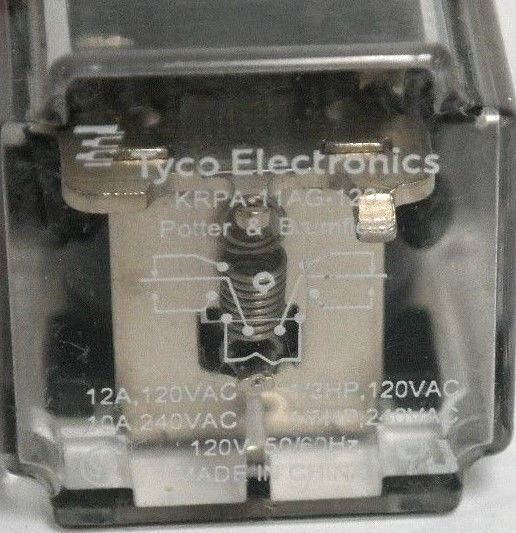 TYCO KRPA-11AG-120 RELAY 120V, 50/60HZ, KRPA11AG120KRPA