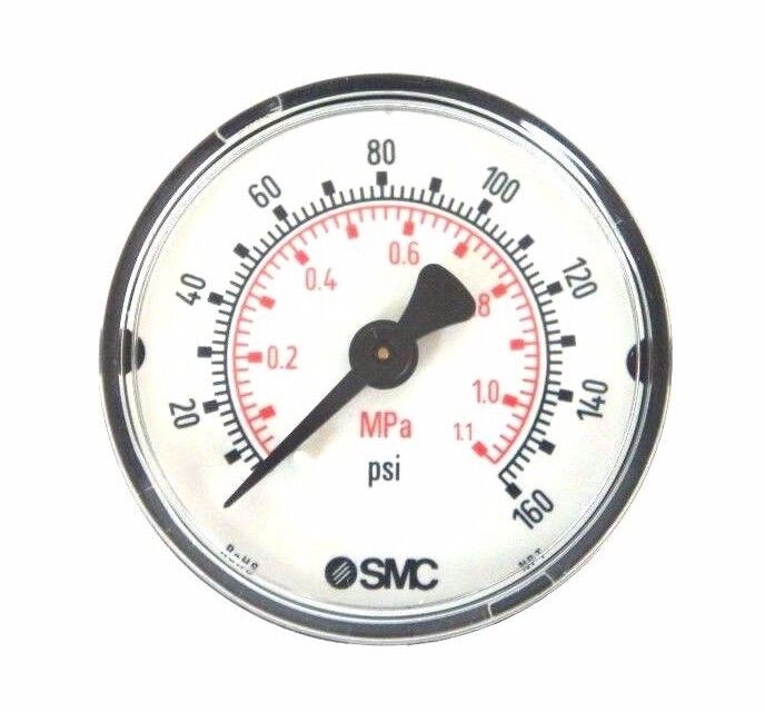 LOT OF 2 NIB SMC 111.12 2'' GAUGE 160PSI/BAR 1/4'' NPT CBM M5 4274866 ROHS