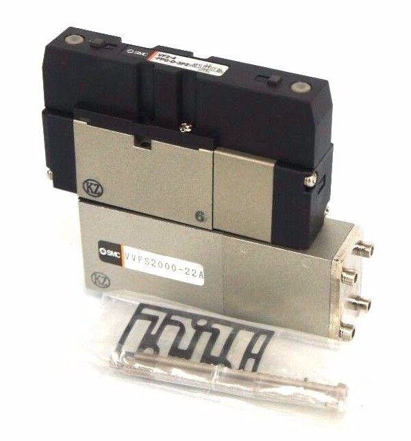 NEW SMC VF2-4-FPG-D-3PZ SOLENOID VALVE WITH VVFS2000-22A CHECK SPACER