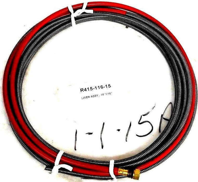 NEW TREGASKISS R415-116-15 MIG GUN LINER ASSY. 15' 1/16" R41511615