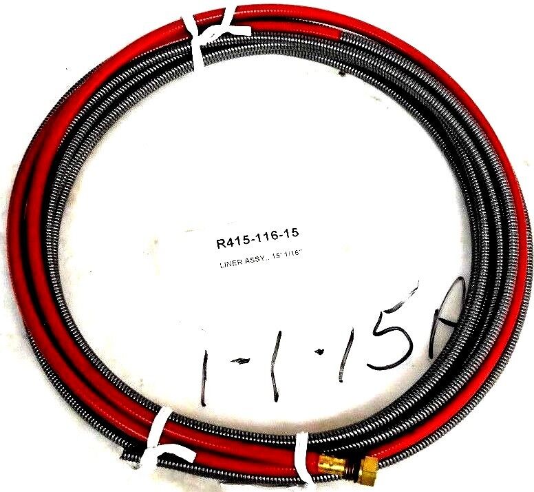 NEW TREGASKISS R415-116-15 MIG GUN LINER ASSY. 15' 1/16" R41511615