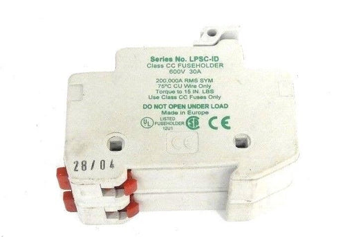 LOT OF 2 LITTLEFUSE LPSC-ID FUSEHOLDERS LPSCID 600V 30A W/ TWO KLDR 2 FUSES