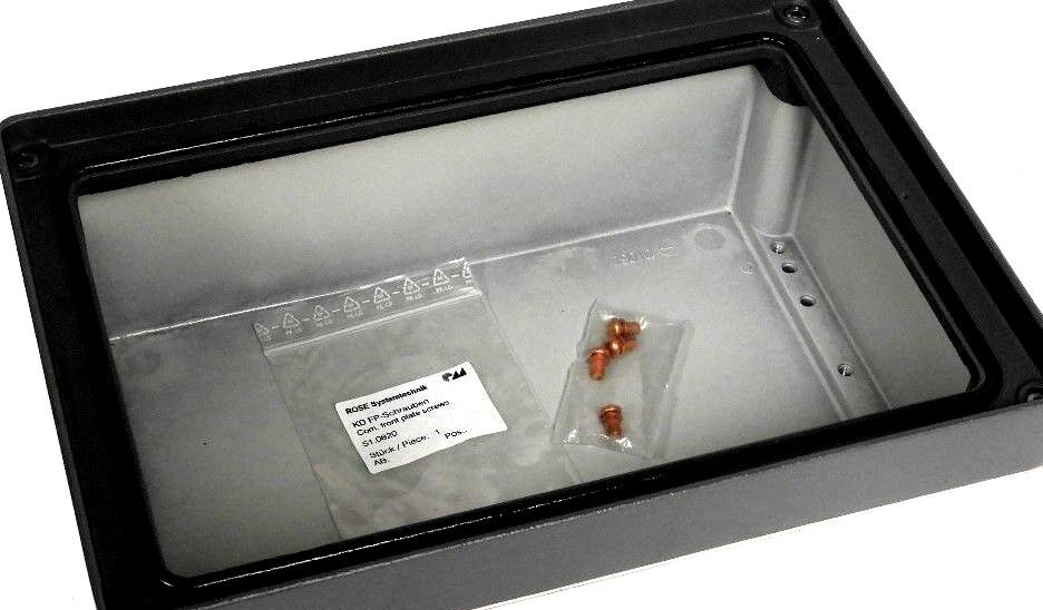 NEW ROSE SYSTEMTECHNIK 13.12.00.00.0 ENCLOSURE W/ FRONT PLATE SCREWS 131200000
