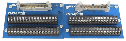 LOT OF 2 RDI 2M34FC TERMINAL BLOCK INTERFACE MODULES 10AMP 300V 620-0999 REV. 2