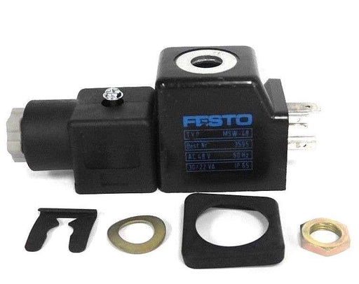 NEW FESTO MSW-48 SOLENOID COIL BEST NR. 3595 AC 48V 50HZ W/ B-12 PLUG