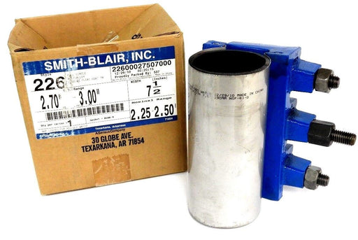 NIB SMITH-BLAIR INC. 226 REPAIR CLAMP 2.70"-3.00" WIDTH 7 1/2"