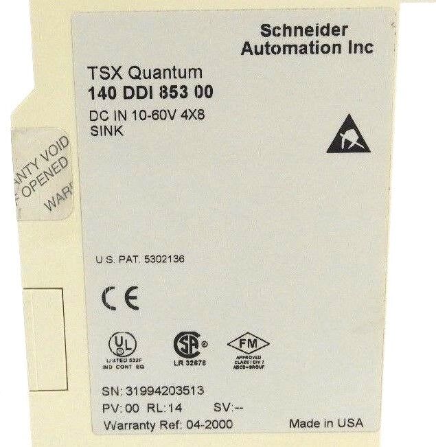 SCHNEIDER AUTOMATION 140-DDI-853-00 TSX QUANTUM 140DDI85300, PV: 00 RL: 14