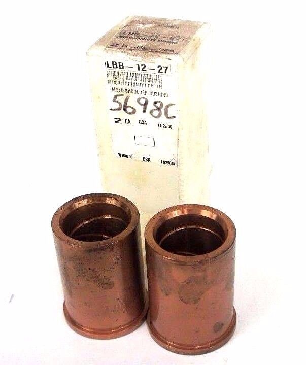 SET OF 2 NEW DISPLAY TECH. LBB-12-27 MOLD SHOULDER BUSHINGS 1-1/2" ID, LBB1227