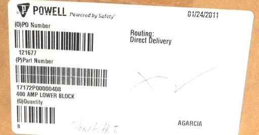 LOT OF 8 NEW POWELL 17172P00000408 LOWER BLOCKS 400 AMP