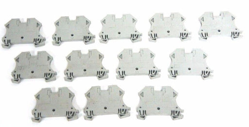 LOT OF 12 ALLEN BRADLEY 1492-J4 GRAY TERMINAL BLOCKS 4MM, 22-10AWG, 800V, 1492J4