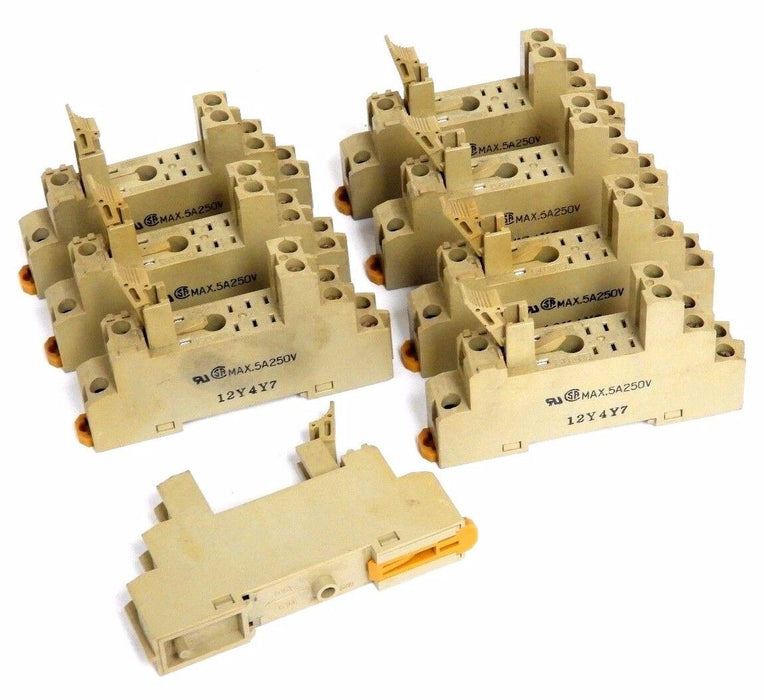 LOT OF 8 OMRON P7PF-08-E RELAY SOCKET BASES P7PF08E