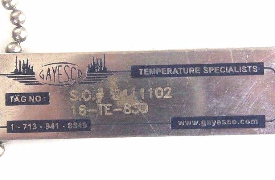 CROUSE-HINDS GAYESCO 16-TE-830 TEMPERATURE PROBE, 42" PROBE LENGTH, 16TE830